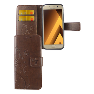 Schutz Hlle Blumen fr Handy Samsung Galaxy A3 2017 Coffee