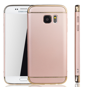 Handy H�lle Schutz Case f�r Samsung Galaxy S7 Bumper 3 in 1 Cover Rose Gold