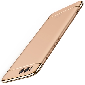 Handy H�lle Schutz Case f�r Xiaomi Mi 6 Plus Bumper 3 in 1 Cover Chrom Etui Gold