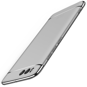 Handy H�lle Schutz Case f�r Xiaomi Mi 6 Plus Bumper 3 in 1 Cover Chrom Silber
