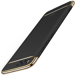 Handy H�lle Schutz Case f�r Xiaomi Mi 6 Plus Bumper 3 in 1 Cover Chrom Schwarz