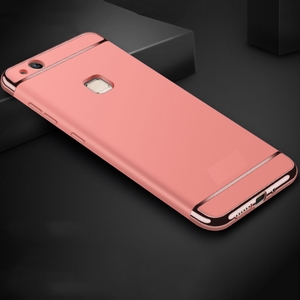 Handy H�lle Schutz Case f�r Huawei P10 Lite Bumper 3 in 1 Cover Chrom Rose Gold