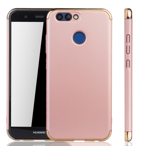 Handy H�lle Schutz Case f�r Huawei Nova 2 Bumper 3 in 1 Cover Chrom Rose Gold