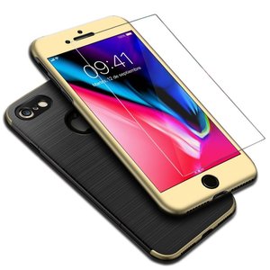 Apple iPhone 6 / 6s 2 in 1 Handyh�lle 360 Grad Full Cover Case Gold