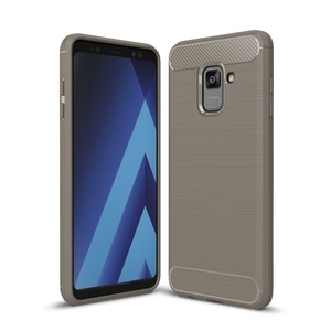 Schutzhlle Handyhlle fr Samsung Galaxy A8 Plus (2018) Case Cover Carbon Optik Grau