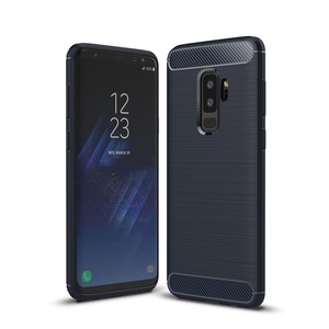 Schutzh�lle Handyh�lle f�r Samsung Galaxy S9 Plus Case Cover Carbon Optik Blau
