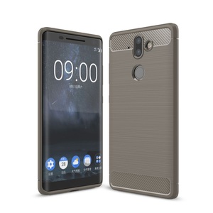 Schutzhlle Handyhlle fr Nokia 9 Case Cover Carbon Optik Grau