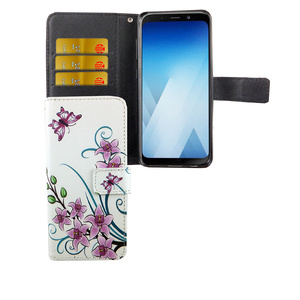 Handyhlle Tasche fr Handy Samsung Galaxy A8 2018 Lotusblume