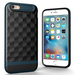 H�lle f�r Apple iPhone 6 / 6s Backcover Case Handy Schutzh�lle - Cover 3D Prisma Design Navy Blau