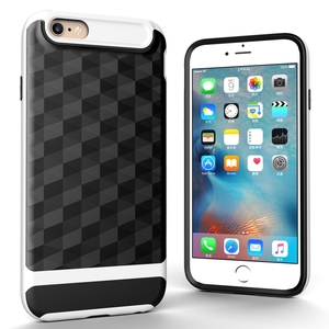 H�lle f�r Apple iPhone 6 / 6s Backcover Case Handy Schutzh�lle - Cover 3D Prisma Design Wei�