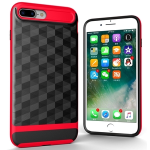 Hlle fr Apple iPhone 8 Plus Backcover Case Handy Schutzhlle - Cover 3D Prisma Design Rot