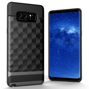 H�lle f�r Samsung Galaxy Note 8 Backcover Case Handy Schutzh�lle - Cover 3D Prisma Design Grau