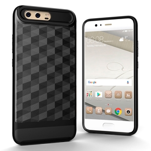 H�lle f�r Huawei P10 Backcover Case Handy Schutzh�lle - Cover 3D Prisma Design Schwarz