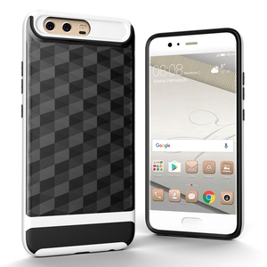 H�lle f�r Huawei P10 Backcover Case Handy Schutzh�lle - Cover 3D Prisma Design Wei�