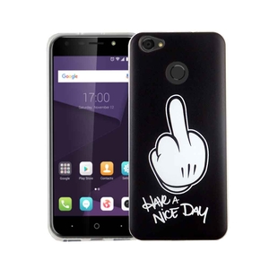 Handy H�lle f�r ZTE Blade A6 Mittelfinger Smartphone Cover Bumper Schale Etuis