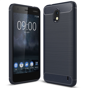 Schutzhlle Handyhlle fr Nokia 2 Case Cover Carbon Optik Blau