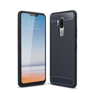 Schutzh�lle Handyh�lle f�r LG G7 Case Cover Carbon Optik Blau