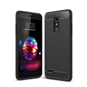Schutzh�lle Handyh�lle f�r LG K10 (2018) Case Cover Carbon Optik Schwarz