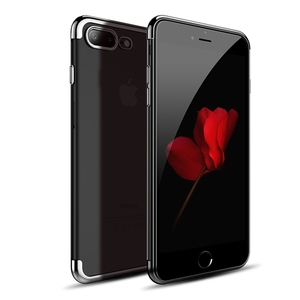 Handy Hlle Schutz Case fr Apple iPhone 7 / 8 Plus Durchsichtig Transparent Schwarz