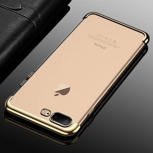 Handy Hlle Schutz Case fr Apple iPhone 7 / 8 Plus Durchsichtig Transparent Gold