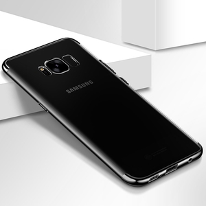 Handy Hlle Schutz Case fr Samsung Galaxy S8 Durchsichtig Transparent Schwarz