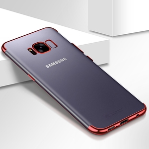 Handy Hlle Schutz Case fr Samsung Galaxy S8 Durchsichtig Transparent Rot