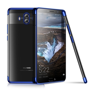 Handy H�lle Schutz Case f�r Huawei Mate 10 Durchsichtig Transparent Blau