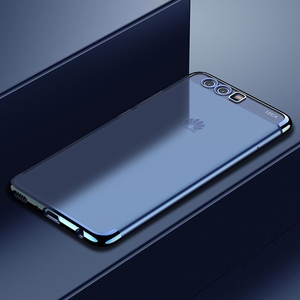 Handy Hlle Schutz Case fr Huawei P20 Lite Durchsichtig Transparent Blau