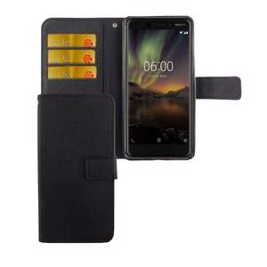 Handyh�lle Tasche f�r Handy Nokia 6 2018 Schwarz