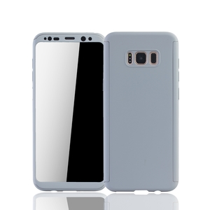 Handyh�lle Schutzh�lle f�r Samsung Galaxy S8 Plus Full Case Cover Displayschutz 360 Grau