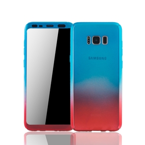 Handyh�lle Schutzh�lle f�r Samsung Galaxy S8 Plus Full Case Cover Displayschutz 360 Rot