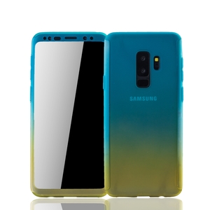 Handyhlle Schutzhlle fr Samsung Galaxy S9 Plus Full Case Cover Displayschutz 360 Gelb