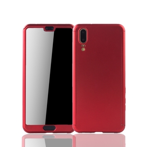 Handyh�lle Schutzh�lle f�r Huawei P20 Full Case Cover Displayschutz 360 Rot
