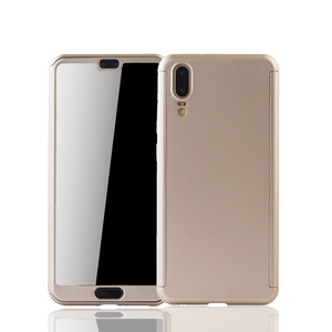 Handyh�lle Schutzh�lle f�r Huawei P20 Full Case Cover Displayschutz 360 Gold