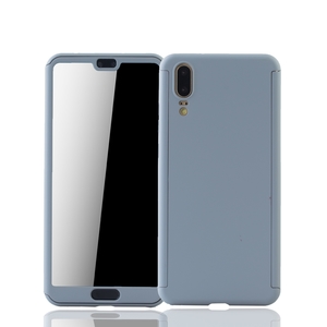 Handyh�lle Schutzh�lle f�r Huawei P20 Full Case Cover Displayschutz 360 Grau