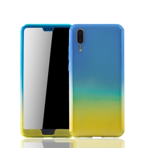 Handyh�lle Schutzh�lle f�r Huawei P20 Full Case Cover Displayschutz 360 Gelb