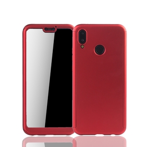 Handyh�lle Schutzh�lle f�r Huawei P20 Lite Full Case Cover Displayschutz 360 Rot