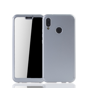 Handyh�lle Schutzh�lle f�r Huawei P20 Lite Full Case Cover Displayschutz 360 Silber