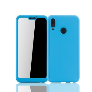 Handyh�lle Schutzh�lle f�r Huawei P20 Lite Full Case Cover Displayschutz 360 Blau