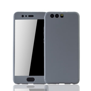 Handyh�lle Schutzh�lle f�r Huawei P10 Plus Full Case Cover Displayschutz 360 Grau