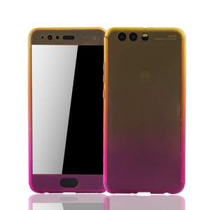 Handyh�lle Schutzh�lle f�r Huawei P10 Plus Full Case Cover Displayschutz 360 Pink