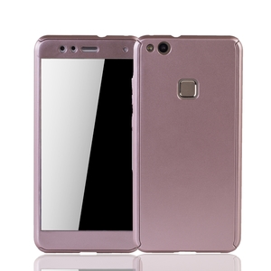 Handyh�lle Schutzh�lle f�r Huawei P10 Lite Full Case Cover Displayschutz 360 Rosa