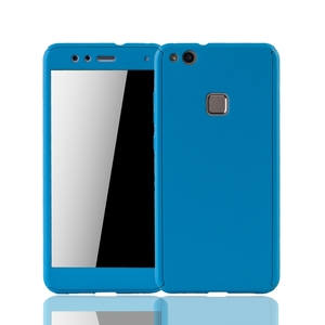Handyh�lle Schutzh�lle f�r Huawei P10 Lite Full Case Cover Displayschutz 360 Blau
