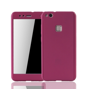 Handyh�lle Schutzh�lle f�r Huawei P10 Lite Full Case Cover Displayschutz 360 Pink