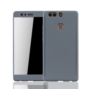 Handyh�lle Schutzh�lle f�r Huawei P9 Plus Full Case Cover Displayschutz 360 Grau