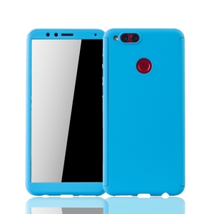 Handyh�lle Schutzh�lle f�r Huawei Honor 7X Full Case Cover Displayschutz 360 Blau