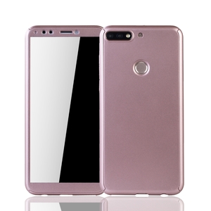 Handyh�lle Schutzh�lle f�r Huawei Honor 7C Full Case Cover Displayschutz 360 Rosa
