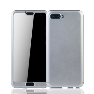 Handyh�lle Schutzh�lle f�r Huawei Honor 10 Full Case Cover Displayschutz 360 Silber