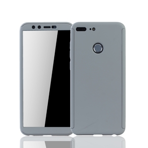 Handyh�lle Schutzh�lle f�r Huawei Honor 9 Lite Full Case Cover Displayschutz 360 Grau