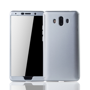 Handyh�lle Schutzh�lle f�r Huawei Mate 10 Full Case Cover Displayschutz 360 Silber